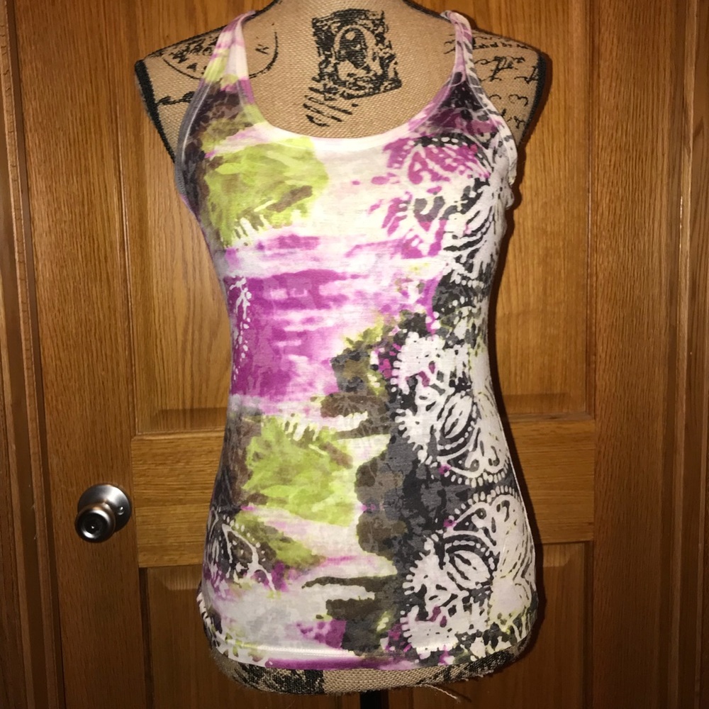 Bright tiedyish tank top